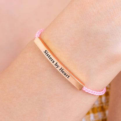 Bracelet Inspiré « Pas sœurs de sang, mais sœurs de cœur »