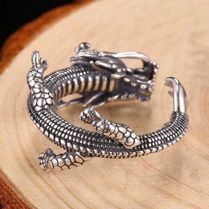 Men's 925 Silver Dragon Ring
