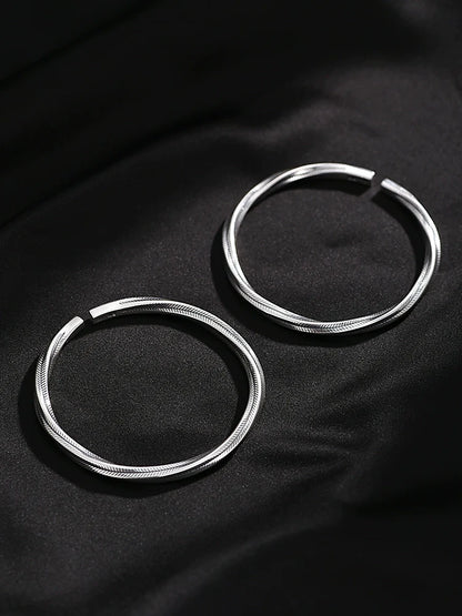 Pure Silver Mobius Loop Bracelet