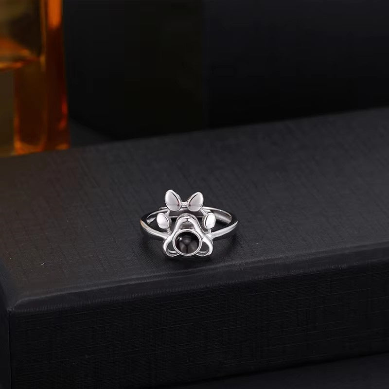 Bague photo réglable en forme de patte