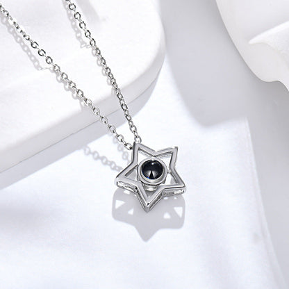 Collier photo étoile personnalisé