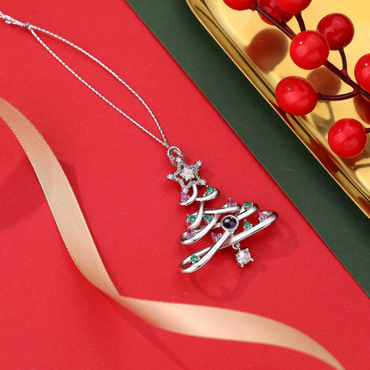 Personalisiertes buntes Baumfoto-Ornament