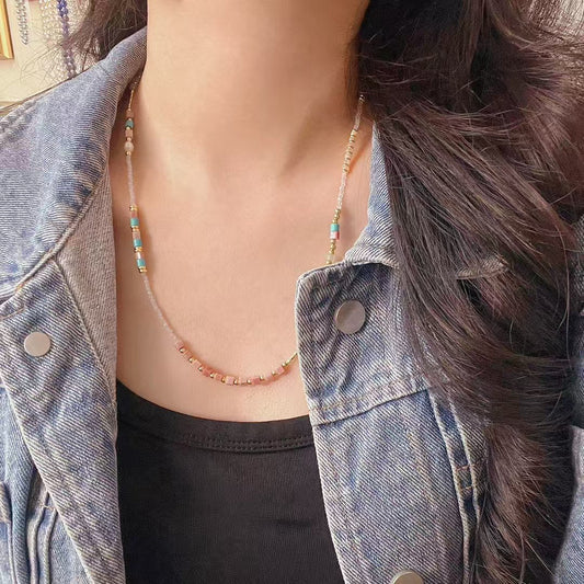 Collier en pierre de lune naturelle pour femme