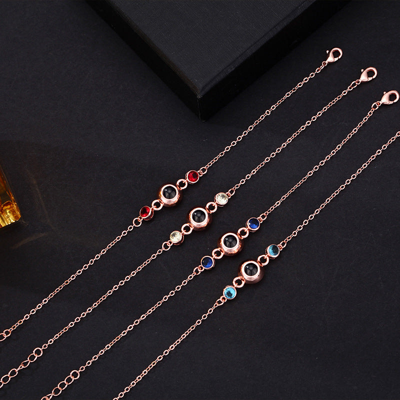 Personalisiertes Geburtsstein-Fotoarmband