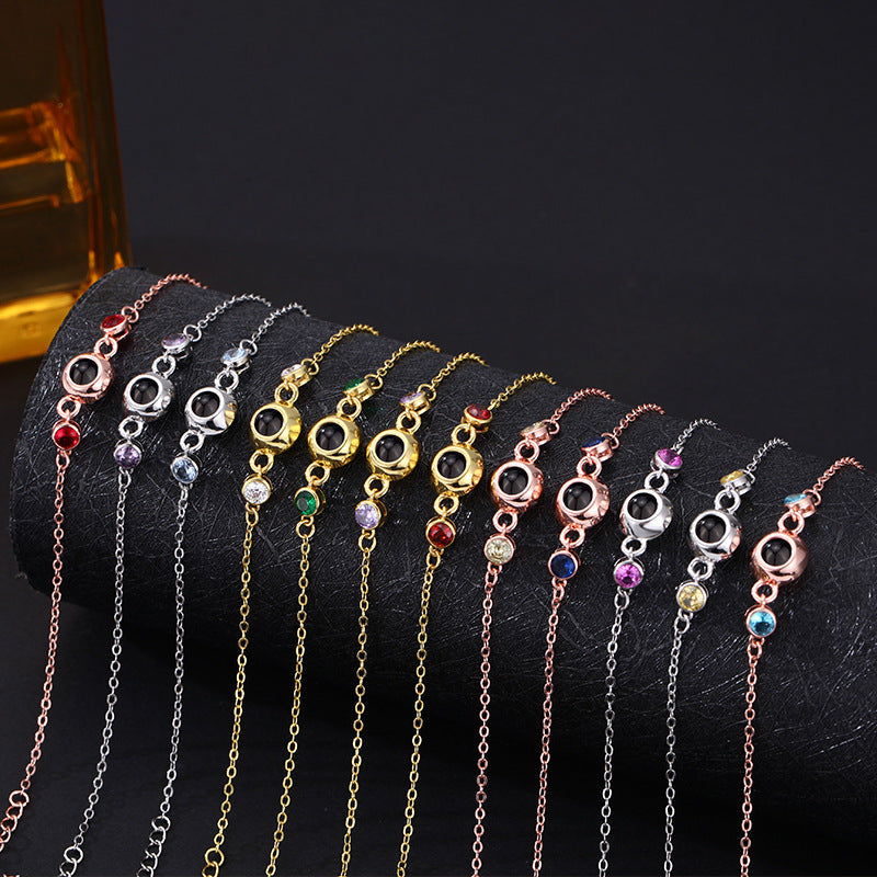 Personalisiertes Geburtsstein-Fotoarmband