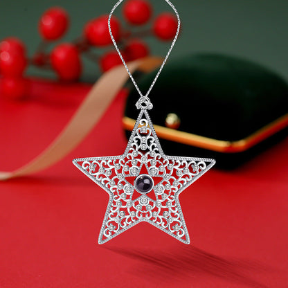 Personalisiertes leuchtendes Stern-Fotoornament