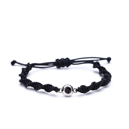Bracelet tressé photo en spirale personnalisé
