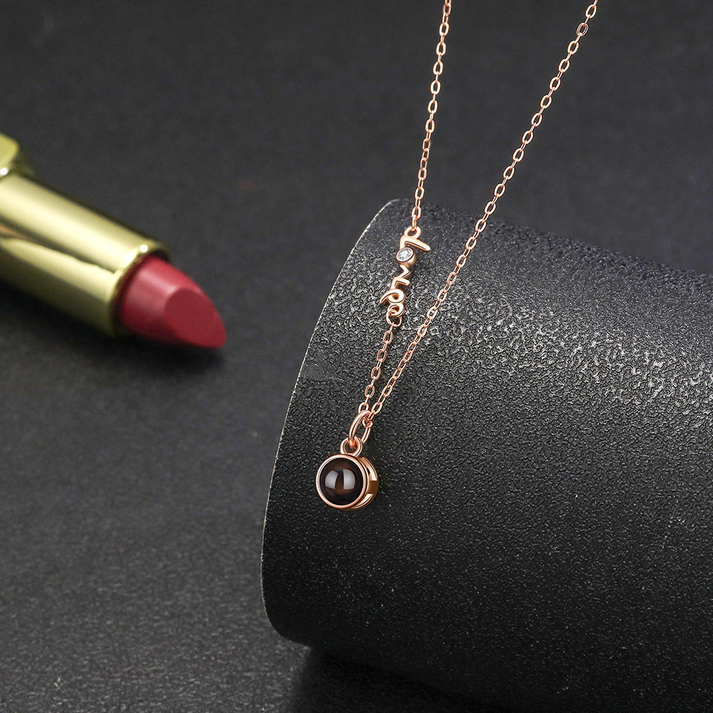 Personalisierte Liebesfoto-Halskette