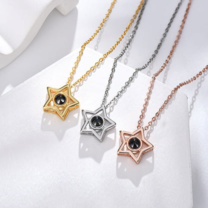 Collier photo étoile personnalisé