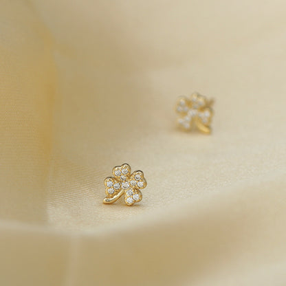 Four Leaf Clover Stud Earrings