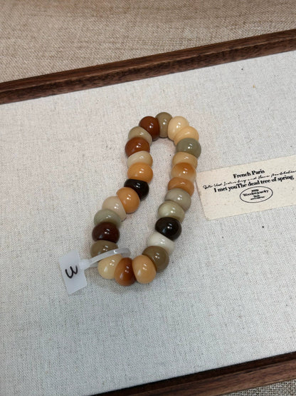 New Milky Coffee Garlic Bodhi Bracelet 14MM  (Multiple Colors Available)