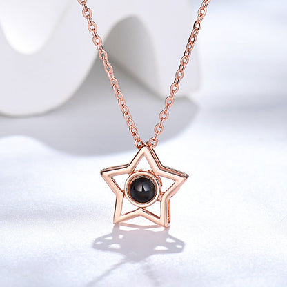 Collier photo étoile personnalisé