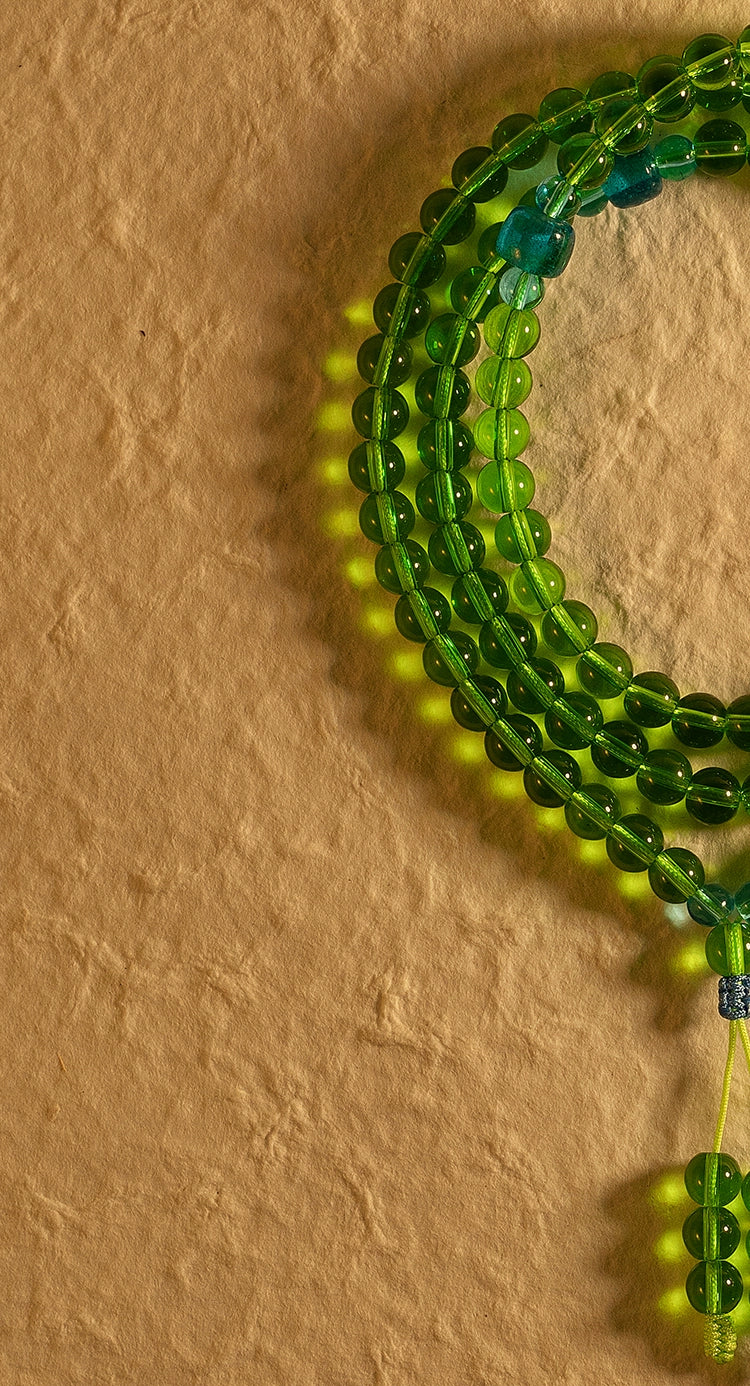 8mm Natural Green Agate 108 Bead Mala High Quality Bracelet Prayer Beads