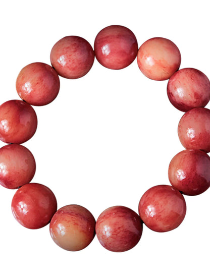Natural Camel Bone Round Bead Buddha Bracelet
