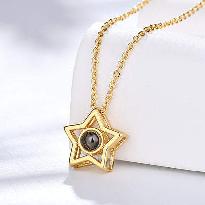 Collier photo étoile personnalisé
