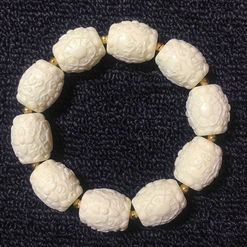 Ivory Nut Finely Carved Bracelets (Various Themes)