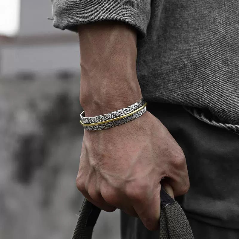 The Freedom and Strength Feather Bangle