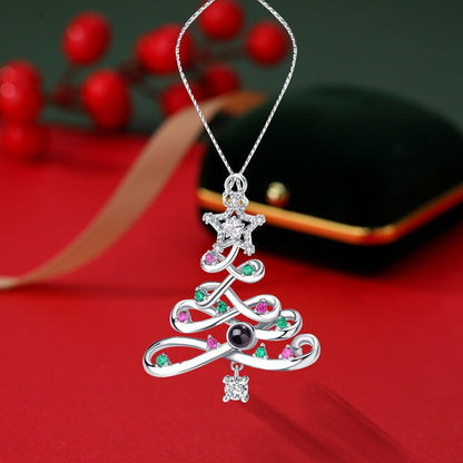 Personalisiertes buntes Baumfoto-Ornament
