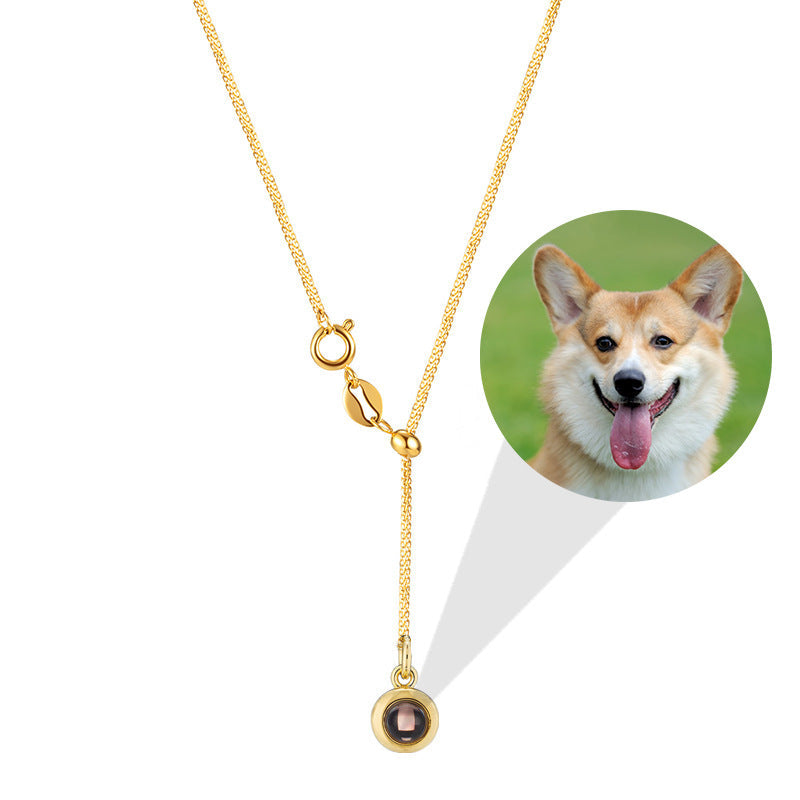 Verstellbare Halskette mit verstecktem Foto