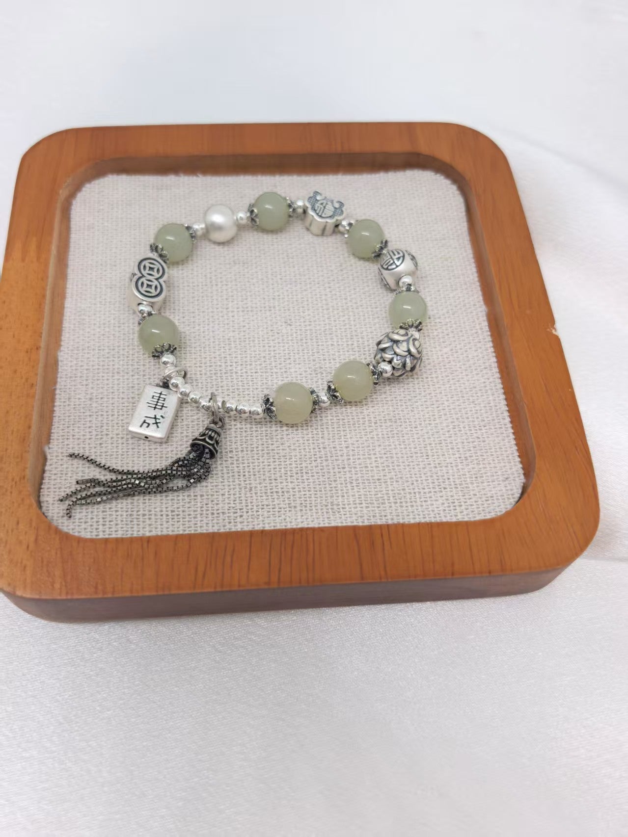 Prosperity Jade Charm Bracelet