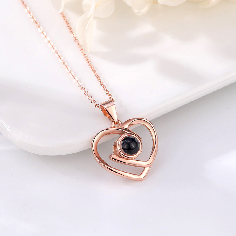 Collier Cœur Éternel avec Photo Cachée