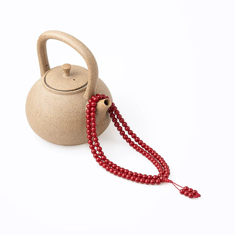 8mm Red Agate Bracelet 108 Bead Mala Prayer Beads