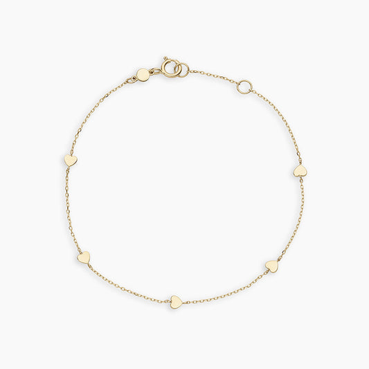 Bracelet Amour Coeur en or 14 carats