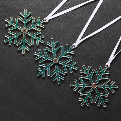 Décoration de Noël personnalisée en forme de flocon de neige phosphorescent