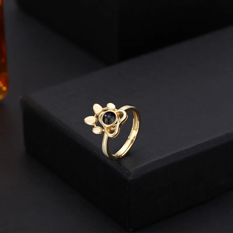 Bague photo réglable en forme de patte