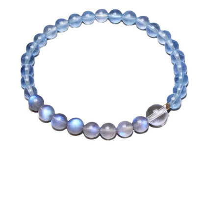 Aquamarine Bracelet Handmade Beaded Women's Crystal Jewelry