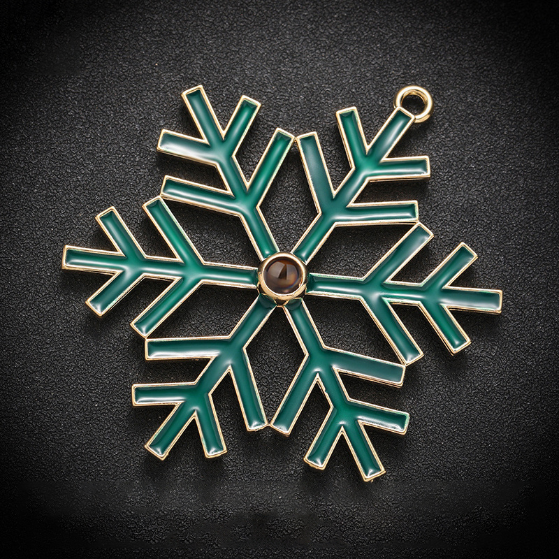 Décoration de Noël personnalisée en forme de flocon de neige phosphorescent