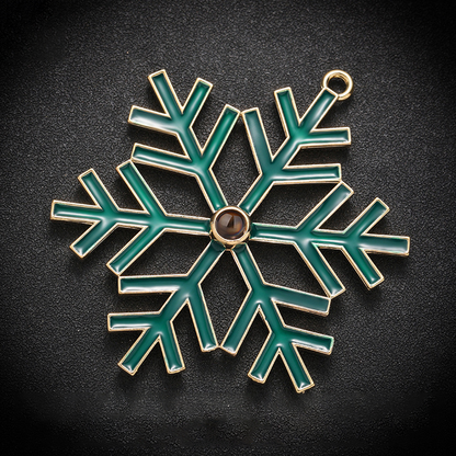 Décoration de Noël personnalisée en forme de flocon de neige phosphorescent