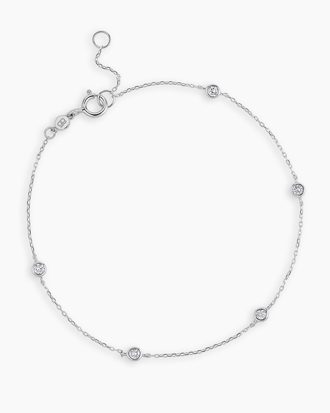 Bracelet classique cinq diamants