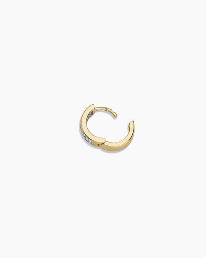Diamond Rose Single Huggie