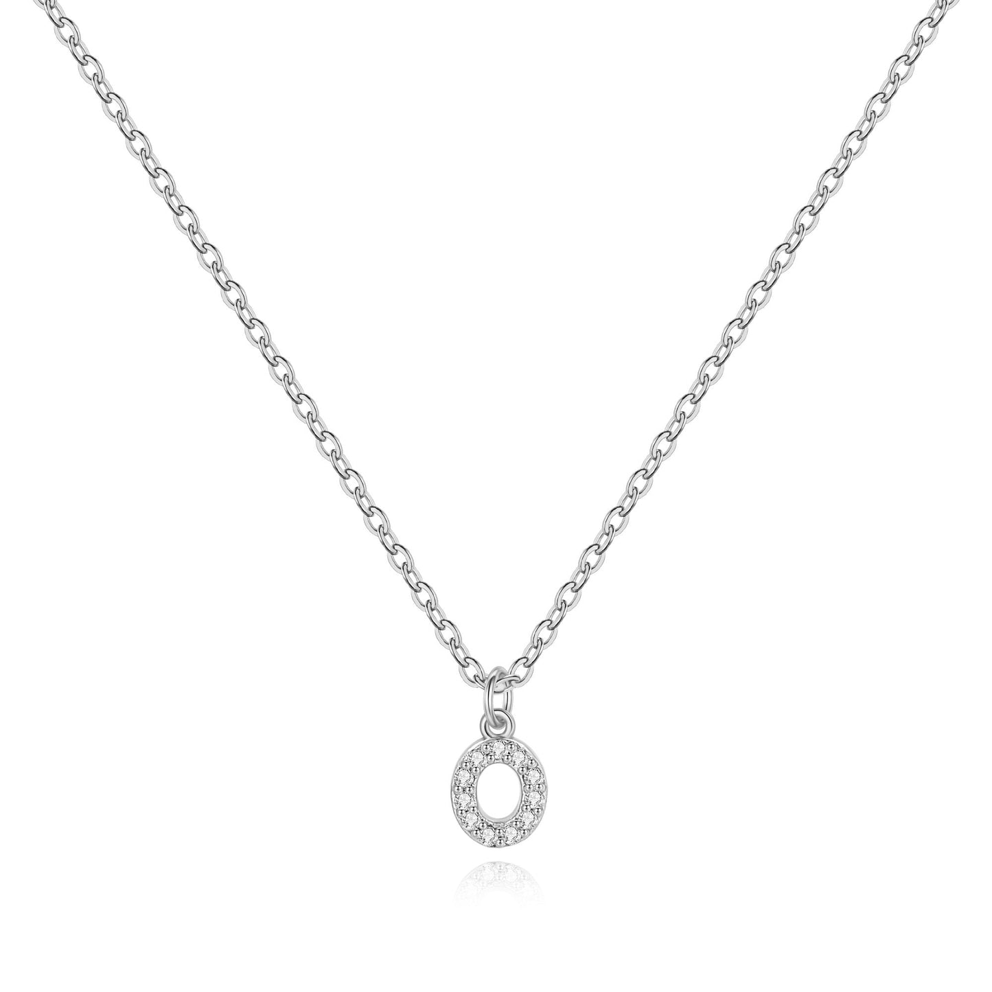 Pavé-Halskette mit Großbuchstaben