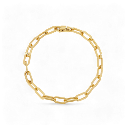 Bracelet chaîne trombone à maillons ouverts