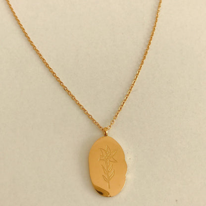 Collier pendentif fleur de naissance en or
