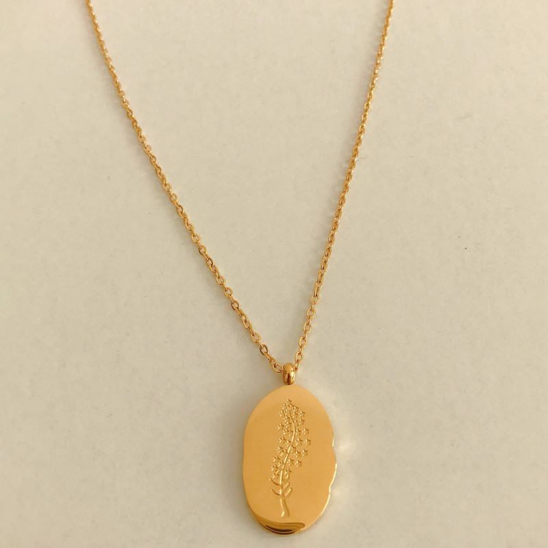 Collier pendentif fleur de naissance en or