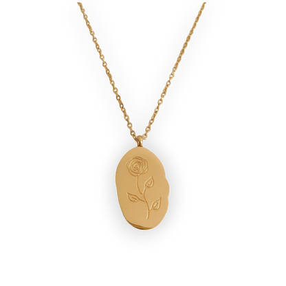 Collier pendentif fleur de naissance en or