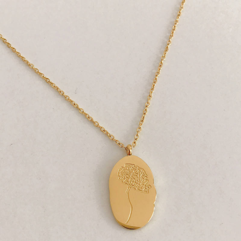 Collier pendentif fleur de naissance en or