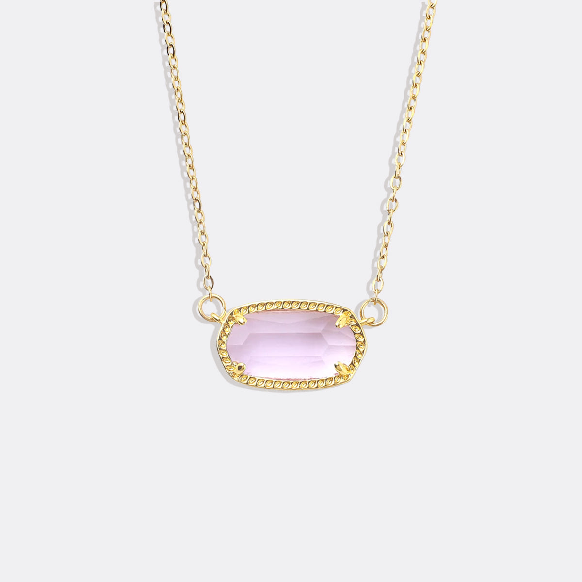 Collier avec pendentif ovale et pierre de naissance