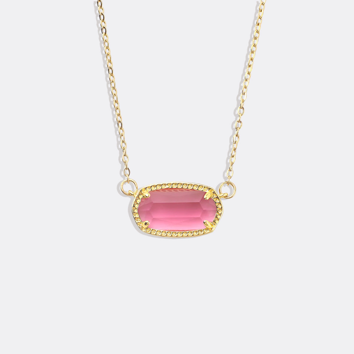 Collier avec pendentif ovale et pierre de naissance