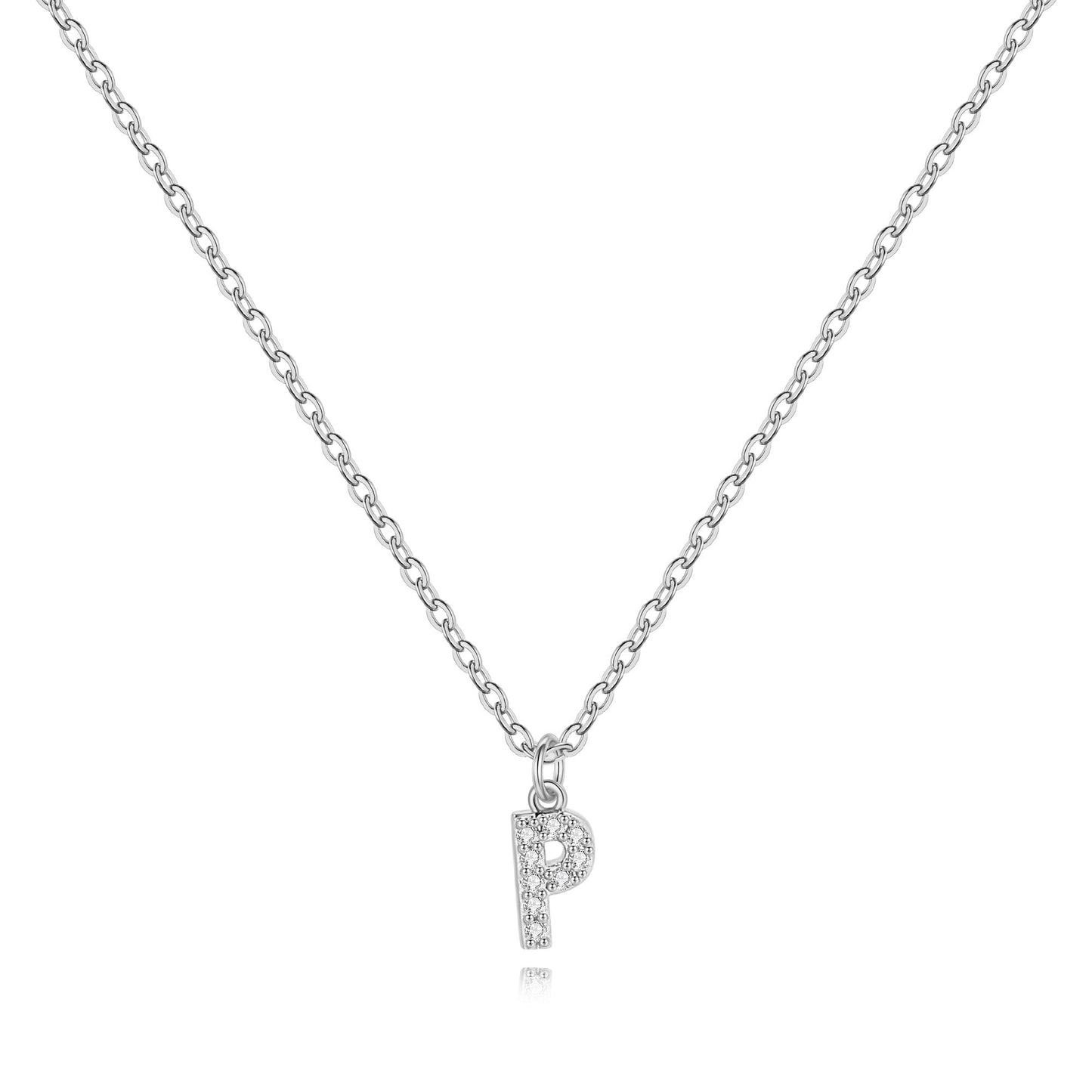 Pavé-Halskette mit Großbuchstaben