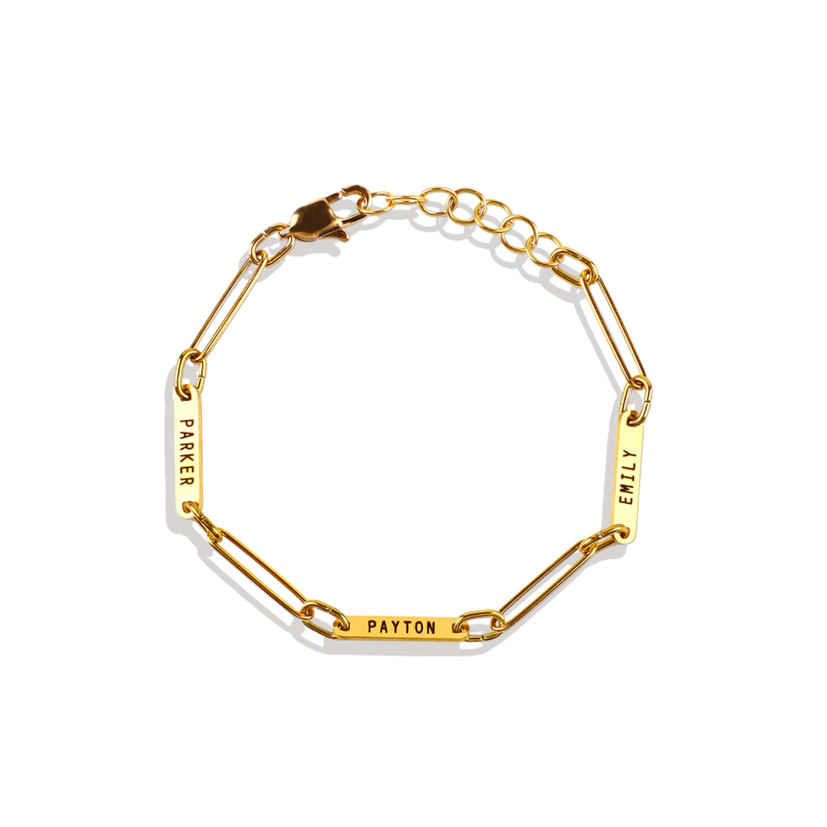 Paperclip Bracelet With Names