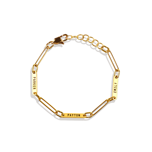 Paperclip Bracelet With Names