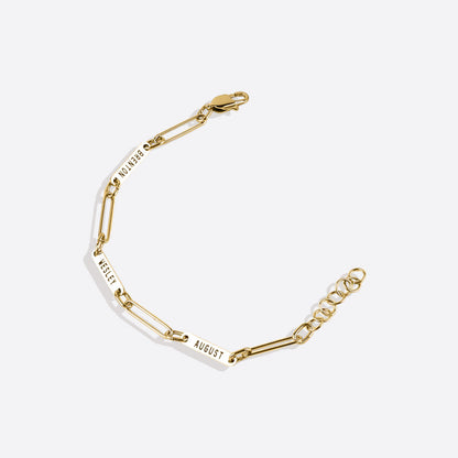 Paperclip Bracelet With Names