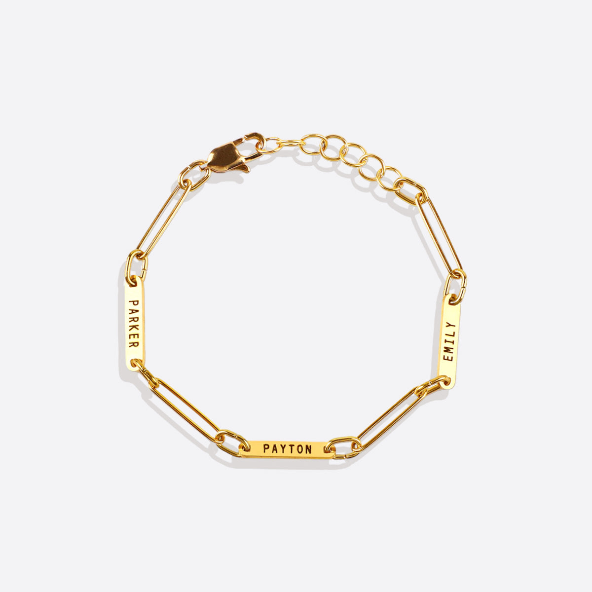Paperclip Bracelet With Names