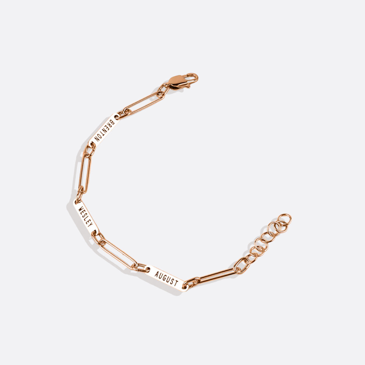 Paperclip Bracelet With Names