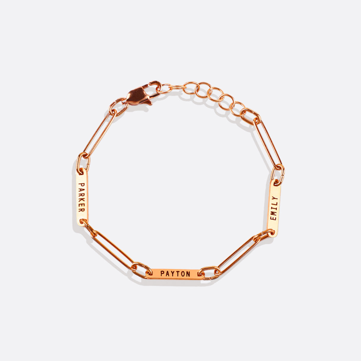 Paperclip Bracelet With Names