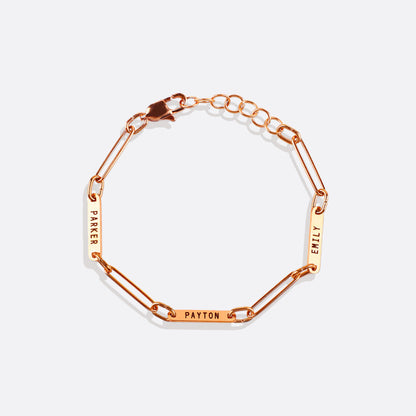 Paperclip Bracelet With Names